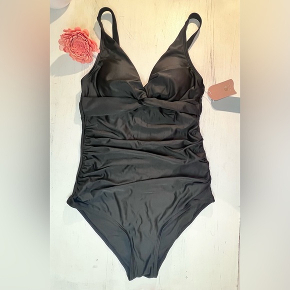 Smismivo Swimsuit One Piece, Tummy Control, Color Black, Size Small, NWT - Picture 3 of 10